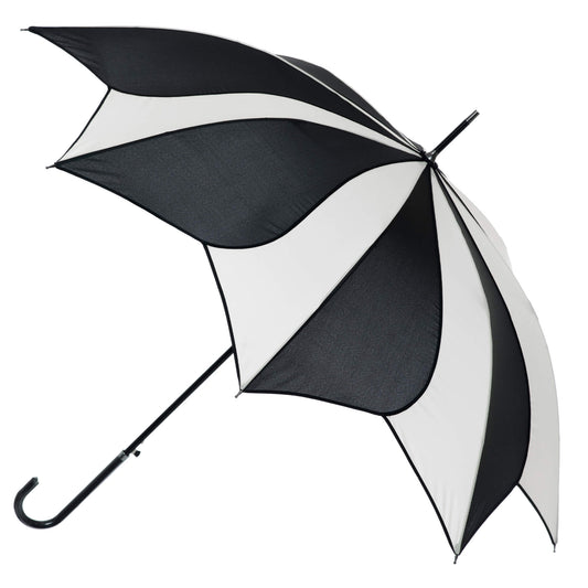 Swirl Umbrella in Black and Cream