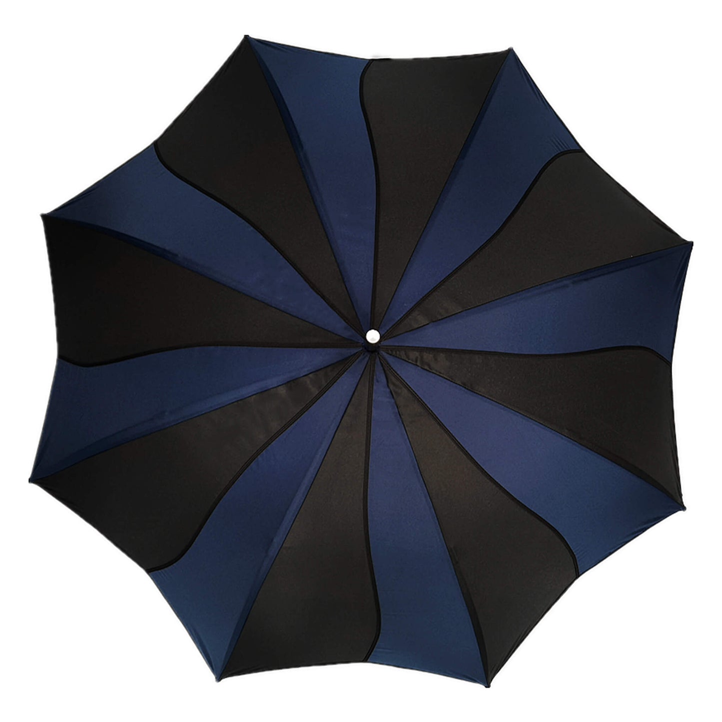 Swirl Umbrella in Black and Blue