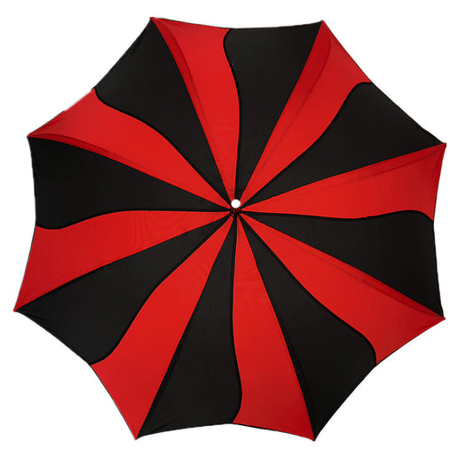 Swirl Umbrella in Red and Black