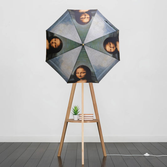 Umbrella Floor Lampstand Featuring De Vinci Mona Lisa