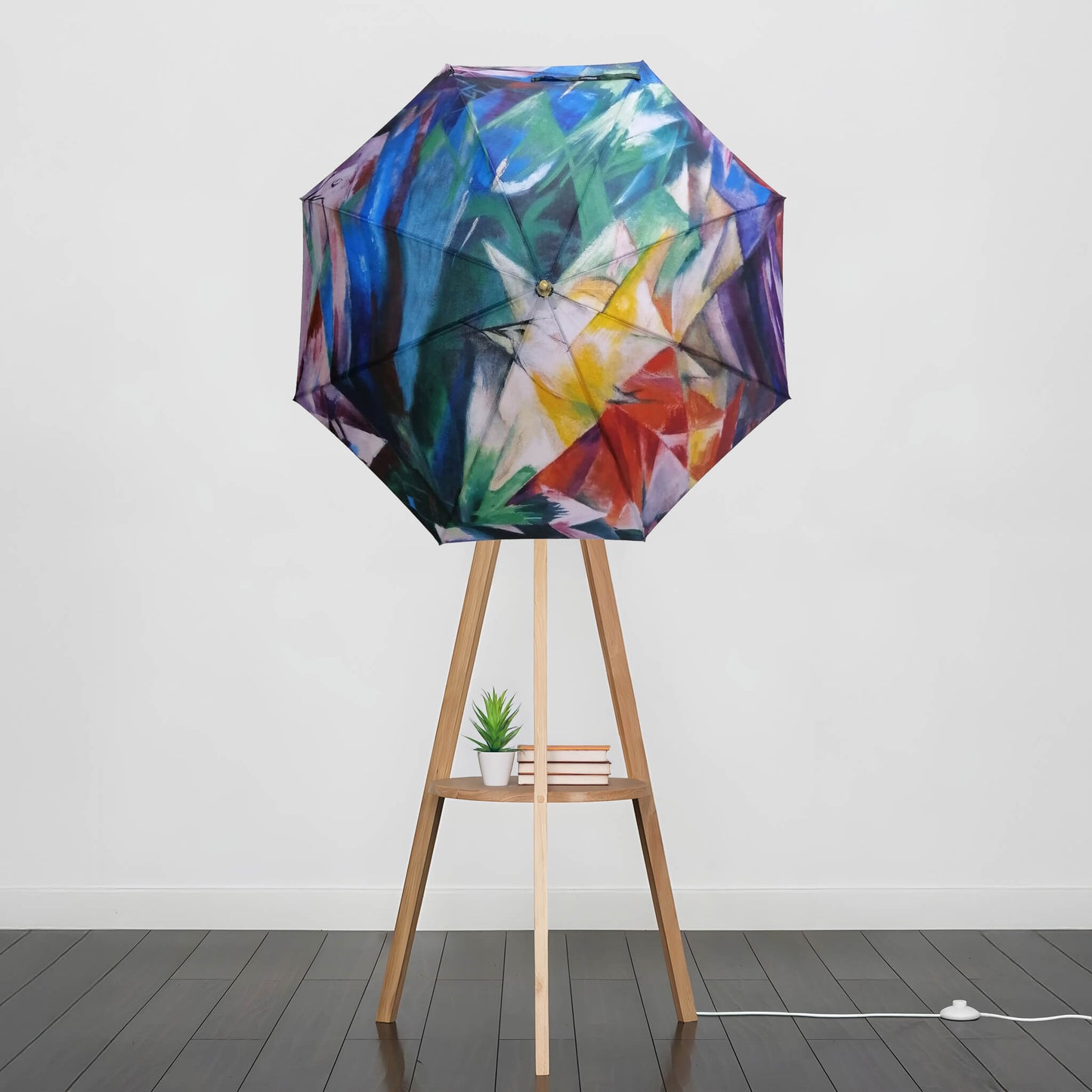Umbrella Floor Lampstand Featuring Franz Marc Birds