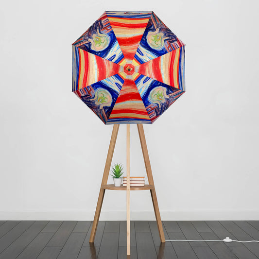 Umbrella Floor Lampstand Featuring Munch the Scream