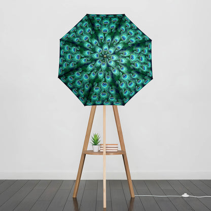 Umbrella Floor Lampstand Green Peacock