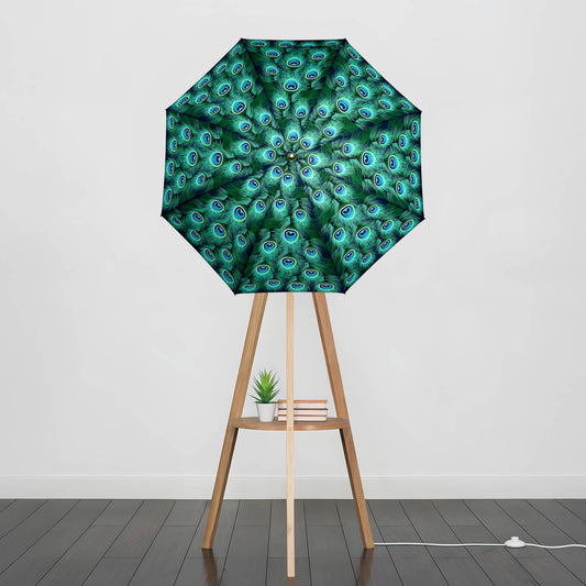 Umbrella Floor Lampstand Green Peacock