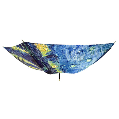 Storm King Art Umbrella Light Featuring Van Gogh "Starry Night Over the Rhone"
