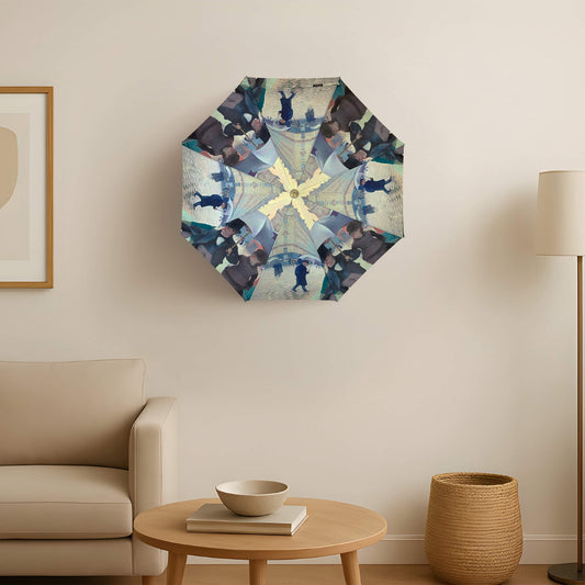 Umbrella Wall Light Featuring Caillebotte Paris Rainy Day