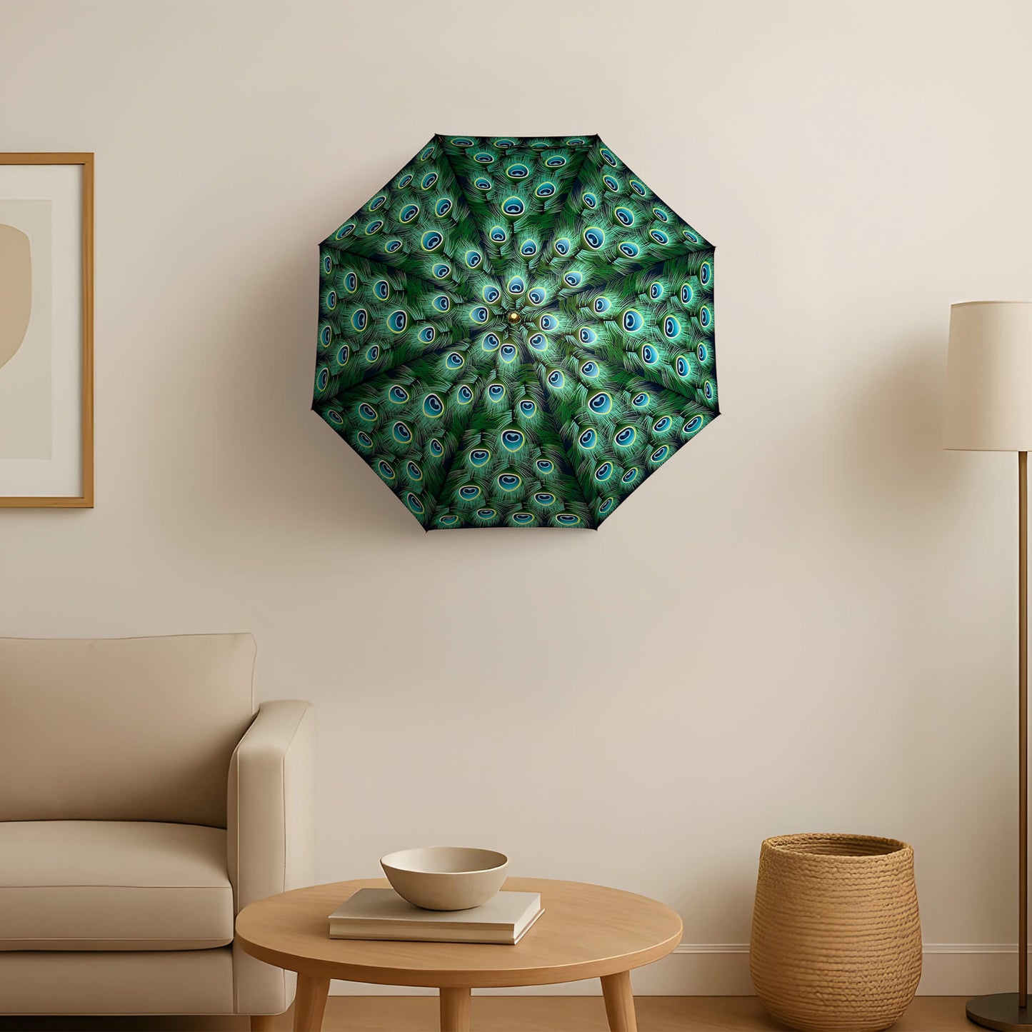 Umbrella Wall Light Green Peacock