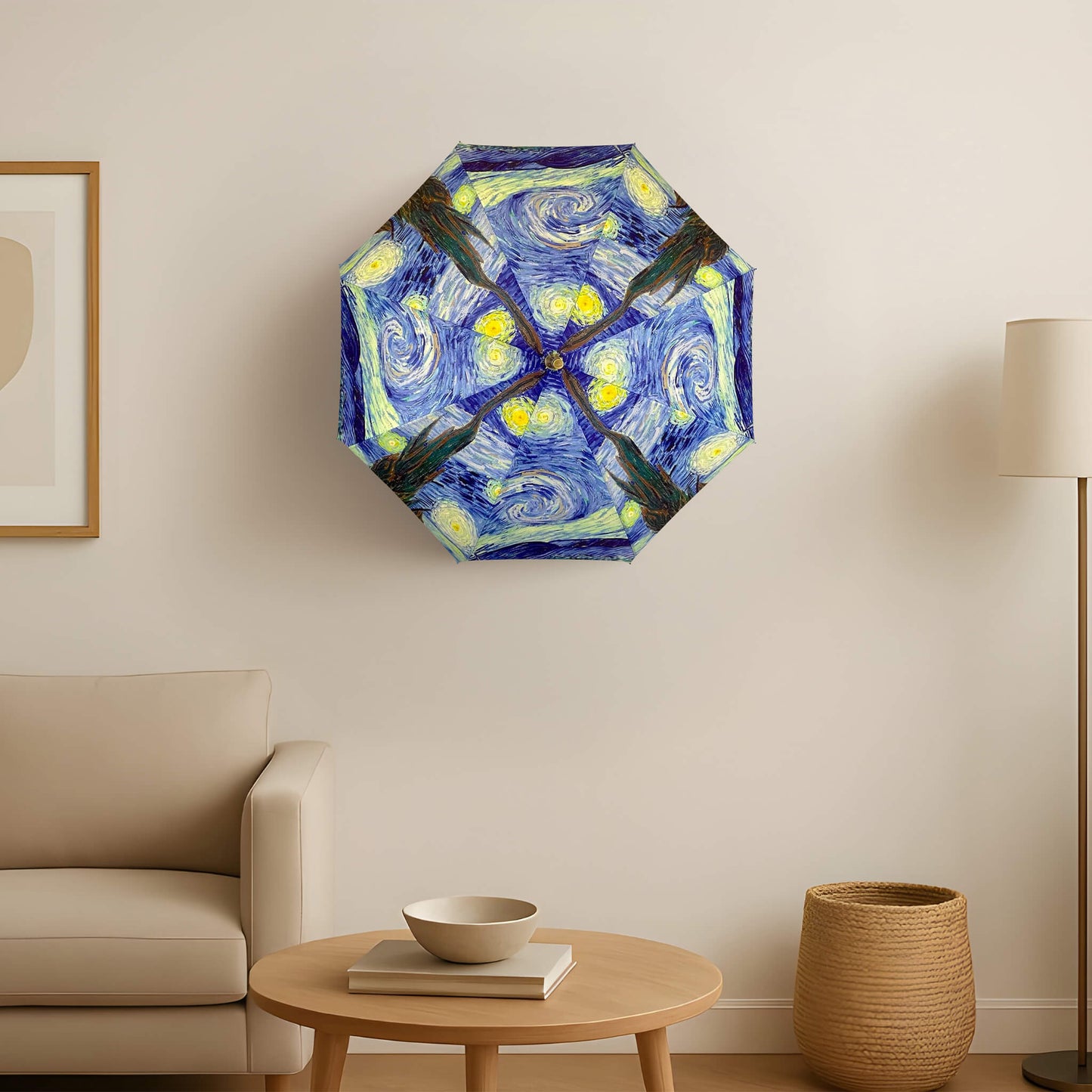 Umbrella Wall Light Featuring Van Gogh Starry Night